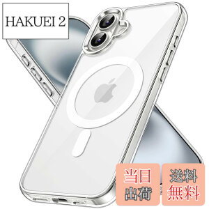 �y���������zJETech iPhone 16 Plus�p �}�O�l�b�g�P�[�X (�N���A)