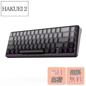 �y���������zEPOMAKER x AULA F65 65%���C�����X���J�j�J���L�[�{�[�h �z�b�g�X���b�v�Ή��K�X�P�b�g�J�X�^���Q�[�~���O�L�[�{�[�h 5�w�p�b�h RGB�o�b�N���C�g Bluetooth/2.4GHz/USB-C �����ς݃��j�A�X