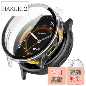 �y���������zJXRICH �Ή� Garmin Venu 3 �P�[�X �Ή� 45mm �y�� PC+�����K���X �K�[�~�� Venu3�p �ی�J�o�[ �����x �����ȒP �ϏՌ� �S�ʕی� venu 3 �p �J�o�[ 45mm �P�[�X�Ή� �F�F�N���A�A�T�C�Y�FGarmin