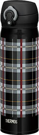 サーモス 水筒 真空断熱ケータイマグ 【ワンタッチオープンタイプ】 0.5L ブラックチェック JNL-502G BKC