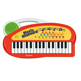 トイローヤル キッズミニキーボード ( ピアノ / 知育玩具 ) 初めての楽器に リズム 子供 音楽 キーボード ( 録音 / 再生 機能付き )