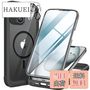 yzMiracase iPhone15 p P[X MagSafeΉ 9H KX 360°ی X}zP[X iPhone15 p Jo[ Sgop[یP[X 6.1C` tJo[ CX[dΉ }OZ[tΉ }O