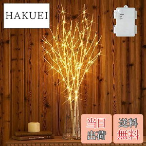 【送料無料】Hairui 白樺 100LED 枝 80cm イルミネーション 電池式 間接照明 ブランチツリー ストリングライト オシャレ 北欧風 タイマー機能 防水 白(花瓶が含まない)