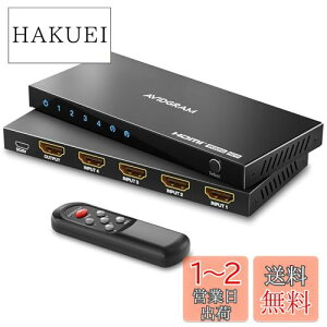 yzHDMI ؑ֊ 4K 60Hz, AVIDGRAM HDMI 2.0 ZN^[ 41o, HDMI؂ւ 4|[g HDMI XCb`[ IRRt HDCP 2.2 HDR10 3D 18Gbps for Xbox PS4 HDTV Monitor Ή