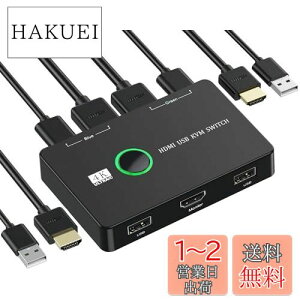 yzKVMXCb`-NUIKOTI HDMI KVMؑ֊ 21o 4K@60HzT|[g 2̃Rs[^[pUSB HDMIXCb` L[{[h}EXv^[1HDj^[L USBP[u2{HDMIP