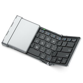 iClever Bluetooth キーボード 折りたたみ式 ワイヤレス マルチペアリング ipad/iphone 用 キーボード Type-C充電式 軽量 薄型 ポータブル 無線 iOS/Android/Windows に対応 （シルバー） IC-BK03