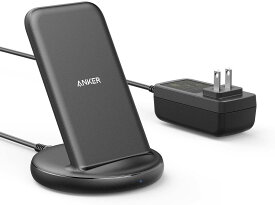 Anker PowerWave II Stand ワイヤレス充電器 ACアダプタ付属 Qi認証 iPhone 14 / 13シリーズ Galaxy Pixel 各種対応 最大15W出力 (ブラック)