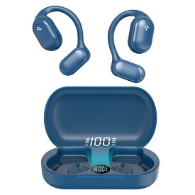 【業界新傑作 ながら聴きイヤホン】ワイヤレスイヤホン Bluetooth 耳掛け式イヤホン 耳を塞がないイヤホン 非骨伝導イヤホン Bluetooth5.3 マイク付き イヤホン Bluetooth ワイヤレス bluetoothイヤホン 最大40時間再生 ハンズフリー通話可能 音漏れを抑え 空気伝導イヤ