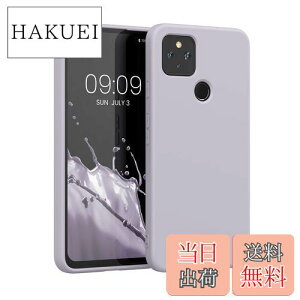 【送料無料】kwmobile スマホケース 対応: Google Pixel 4a 5G ケース - 極薄 TPU シリコン マイクロファイバー パープル クラウド