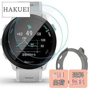 �y���������zMiimall�y�J�o�[+�t�C����*2�z�Ή�Garmin(�K�[�~��) ForeAthlete 55/ForeAthlete 158 �P�[�X TPU�ގ� �K�[�~�� ForeAthlete 55 �t�B���� �����h�~ Garmin ForeAthlete 158 �J�o�[ �w��h�~ �ȒP�\�t �y�� ��