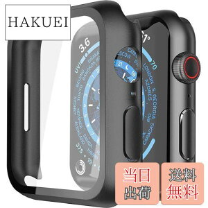 yzULOE Ή Apple Watch Series 9 / Series 8 / Series 7 41mm p P[X, ΉAbvEHb` S9/S8/S7 41mm یJo[ KXtB ̌^ PCfޑSʕیiubNj