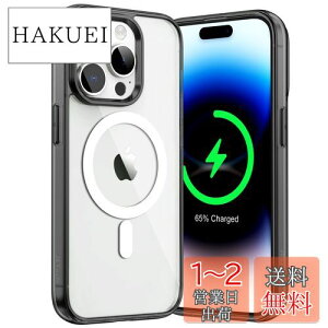 yzJEDirect iPhone 14 Pro 6.1C`p}Olbg P[X MagSafe CX[dΉ Ռz op[Jo[ h~ obN (ubN)