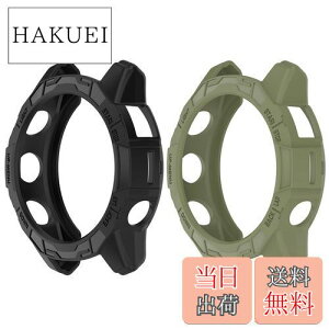 yzSHEAWA GarminK[~ Fenix 7X PropP[X Jo[ 2Zbg یP[X Epix Pro 51mm TPUS یJo[ ϏՌ ANZT[ (ubN+A[~[O[)