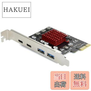 yzELUTENG USB3.1݃{[h 4{[h y2 USB-A & 2 USB-Cz 5Gbps PCIEC^[tF[XJ[h USB3.0gJ[h PCI-Express3.0ڑ PCI-E X1/X4/X8/X16 Windows 11/10/8/7/XP/VistaΉ