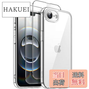 �y���������zJETech 3 in 1 iPhone 16e 6.1 �C���`2025�p �P�[�X 2�������K���X�t�B�����t�� ���΂܂Ȃ� �ϏՌ��o���p�[ �X�}�z�J�o�[ (�N���A)