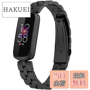 �y���������z�Ή�Fitbit Luxe/Luxe Special Edition �o���h �X�e�����X �t�B�b�g�r�b�g Luxe �o���h �ϋv�� �K�тɂ��� Fitbit Luxe Special Edition �����x���g ���߉\ �r�W�l�X�� �j���ʗp�i�u���b�N�j