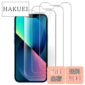�y���������zJETech iPhone13 mini 5.4�C���`��p�����K���X �t���ی�t�B���� 3���Z�b�g