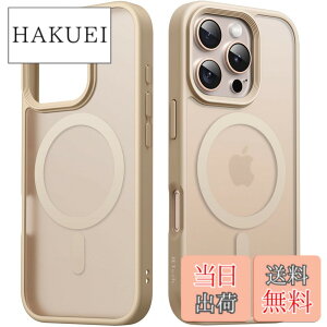 �y���������zJETech iPhone 16 Pro 6.3�C���`�p �}�O�l�b�g �P�[�X MagSafe�ɑΉ� �������̃}�b�g�w�� ���^ �ϏՌ� �J�o�[ (�f�U�[�g�`�^�j�E���o�b�N)