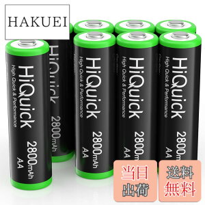 �y���������zHiQuick �P3�d�r �[�d�� �P�O�j�b�P�����f�d�r 2800mAh �[�d�r �P3�` 8�{���� ��e�ʂ��イ�ł� �P�O�d�r rechargeable battery aa
