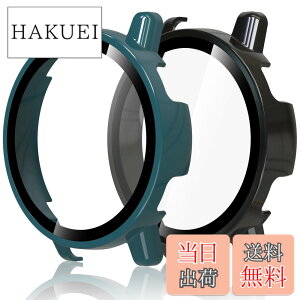 �y���������zHianjoo 2������ Garmin Vivoactive 5 �Ή� �P�[�X �ی�J�o�[+�t�B���� ��̌^ �K�[�~�� Vivoactive 5 �Ή� �J�o�[ �ی�t�B���� PC�f�ނ̃t���[�� �S�ʕی� �Ռ��z�� �����x�^�b�` [�u���b