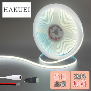 �y���������z�N���A�q���iClearhill�j12V 5mm�� COB LED�X�g���b�v���C�g�i�d���ʔ��j 5M �����F 6500K 400LEDs/M�A5521DC���X�R�l�N�^�[�t���A10W/M�ACRI90�A���b�L���H���ʃp�l�����C�g�X�g���b�v�AIP20�i