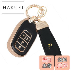 �y���������z[YANMW] N-BOX �J�X�^�� JF5 JF6 �L�[�P�[�X �K���z���_ �V�^�X�e�b�v���S�� �L�[�J�o�[ NBOX JF5 JF6 �V�r�b�N ZR-V ���F�[�� �L�[�z���_�[ TPU �����X���C�h�h�A (�S�[���f���u���b�N)