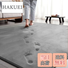 【送料無料】aicomri ラグ カーペット ラグマット 2畳 低反発 厚手15mm 185x185cm 洗える ホットカーペットカバー 床暖房ホットカーペット対応 滑り止め付 防ダニ 抗菌 撥水加工 厚い フランネル ウレタン じゅうたん 無地・グレー