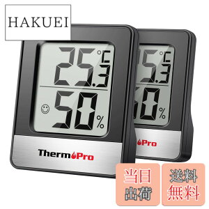 �y���������zThermoPro�T�[���v�� ���x�v �����x�v ���x���x�v ���� �����v �f�W�^�� ���� �R���p�N�g ��}�[�N �Ǌ|�� ���X�^���h �}�O�l�b�g TP49 �u���b�N 2�p�b�N