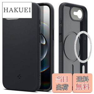 �y���������zSpigen �y�n��18�N�̋Z�p�́z iPhone 16e �P�[�X MagSafe�A�N�Z�T���[�Ή� �}�O�l�b�g���� �X�g���b�v�z�[�� �ČRMIL�K�i �i�m�|�b�v�E�}�O�t�B�b�g ACS09155 (�u���b�N�E�Z�T�~)