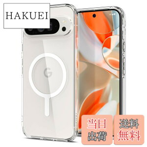 �y���������zSpigen Pixel 9 / 9 Pro �P�[�X �N���A ���ςȂ� ���C�����X�[�d�Ή� 2�d�\�� �ČRMIL�K�i�擾 �ϏՌ� ���菝�h�~ �E���g���E�n�C�u���b�h���^�������O�}�O�t�B�b�g ACS09025 (�z���C�g)