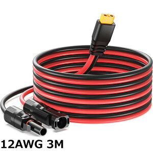 �y���������zMC4�R�l�N�^ XT60�ϊ��A�_�v�^�[ �\�[���[�[�d�p 12AWG 300V 3M ���p�r �����R�[�h ���z���p�l���ڑ�