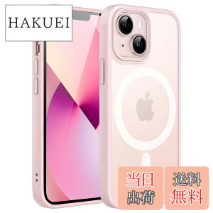 �y���������zJETech iPhone 13 mini 5.4�C���`�p �}�O�l�b�g �P�[�X MagSafe�ɑΉ� �������̃}�b�g�w�� ���^ �ϏՌ� �J�o�[ (�s���N)