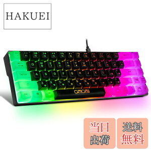 �y���������zCHONCHOW �Q�[�~���O�L�[�{�[�h ���^ 68�L�[60%���^�f�U�C�� ���� PS4/PS5�Ή� ����L�[�{�[�h RGB�o�b�N���C�g �e���L�[���X �L�[�{�[�h �p��z�� USB�L�� Windows 10/8/7/xp/VISTA PC/�m�[�g