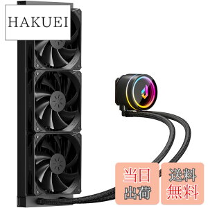�y���������zupHere �ȈՐ���CPU�N�[���[ 360mm���W�G�[�^�[ ����V�X�e�� 120mmPWM�t�@��3�� �É� ARGB LED�w�b�h���� �yP360K�z �c