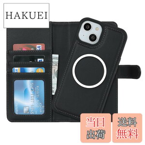 �y���������zPelanty for iPhone 15 Plus �P�[�X�蒠�^ Magsafe�Ή����C�����X�[�d for iPhone15 Plus 2in1������ �g�уJ�o�[ ���� PU���U�[+TPU ���z�^�J�o�[ �}�O�l�b�g ���O�����R ���p2way ���K����D��