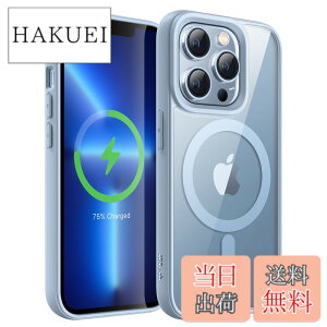 �y���������zJETech iPhone 13 Pro 6.1�C���`�p �}�O�l�b�g �P�[�X MagSafe�ɑΉ� �Ռ��z�� �o���p�[�J�o�[ �\���b�h�J���[�}�b�gTPU�t���[�� �����h�~ �N���A�o�b�N (�V�G�� �u���[)