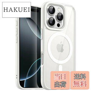 �y���������zJETech iPhone 16 Pro 6.3�C���`�p �}�O�l�b�g �P�[�X MagSafe�ɑΉ� �Ռ��z�� �o���p�[�J�o�[ �\���b�h�J���[�}�b�gTPU�t���[�� �����h�~ �N���A�o�b�N (�z���C�g)