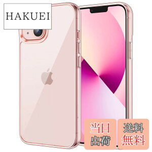 �y���������zJETech iPhone13 mini �ی�P�[�X(5.4�C���`��p) ���΂݂Ȃ� �Ռ��z�� �o���p�[�J�o�[ �����h�~ �N���A�o�b�N (�s���N)
