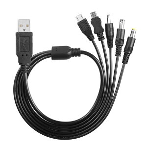 �y���������zSinLoon USB DC 5V�d���R�[�h 5�|�[�g�t�����j�o�[�T��USB�P�[�u��(5.5x2.5, 5.5x2.1, 3.5x1.35, Micro USB, MINI USB)���[�^�[�A�~�j�t�@���A�X�s�[�J�[�AMP3�AMP4�Ȃǂ�5V�@��ɑΉ� 0.6M