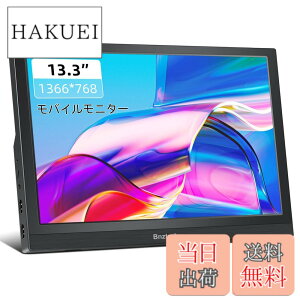 �y���������z13.3 �C���` ���o�C�����j�^�[ Bnztruk ���^ �y�� HD 1366x768 PC 16:9���j�^�[ HDMI�|�[�g�����݊��� �m�[�g�p�\�R�� Laptop Raspberry Pi 4B/3B+/3B PC Computer PS4 PS5