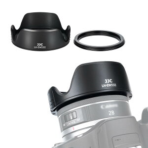 �y���������zJJC EW-55 �t�� �����Y�t�[�h + �A�_�v�^ �L�b�g �Ԍ` Canon RF 28mm F2.8 STM �����Y �p EW-55 �����Y�t�[�h �݊� �U55mm�ی�t�B���^�[ �� �����Y�L���b�v �����\