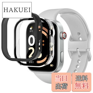 �y���������z���v�ی�t�B���� �F�F�u���b�N+�N���A�A�T�C�Y�FRedmi Watch 6 ��̌^�P�[�X