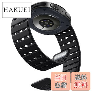 �y���������z[Bandletic] Galaxy watch 8 �o���h - �}�O�l�b�g�� �V���R���o���h Watch 8 44mm 40mm/ Watch 8 Classic 46mm �ɑΉ� N52���� �ʋC�� �ϊ� �h�� �y�� �j�����p �����p�o���h �F�F�u���b�N