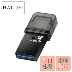 �y���������z�G���R�� USB������ USB3.2(Gen1) Type-C �L���b�v�� �F�F�u���b�N�A�T�C�Y�F128GB