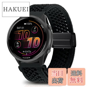 �y���������z[KeeFos] 22mm �o���h Garmin(�K�[�~��) Venu 4 45mm/Venu 3 45mm/2/Forerunner 570 47mm/265/255/Vivoactive 4/Active�Ή� �����o���h �i�C�����f�� ���C�o�b�N�� �}�O�l�b�g���o�b�N�� �ւ��x���g �҂ݕ� 