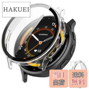 �y���������zJXRICH �Ή� Garmin Venu 3 �P�[�X �Ή� 45mm �y�� PC+�����K���X �K�[�~�� Venu3�p �ی�J�o�[ �����x �����ȒP �ϏՌ� �S�ʕی� venu 3 �p �J�o�[ 45mm �P�[�X�Ή� �F�F�N���A�A�T�C�Y�FGarmin