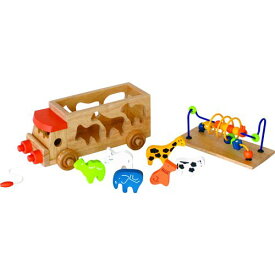 アニマルビーズバス エド・インター 知育玩具 木のおもちゃ 木製玩具