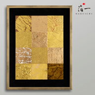 【日経MJに掲載されました】LUXE GOLD　(Gold/Large)｜ アートパネル モダン 玄関 ゴールド インテリアア…