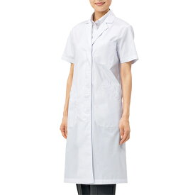 51-002 住商モンブラン 診察衣 シングルボタン 半袖 女性用 制菌加工 MONTBLANC 医療用 医者 医師 女医 ドクター レディース レディス ドクターコート 涼しい白衣 薬局衣 大きいサイズ ホワイト 白