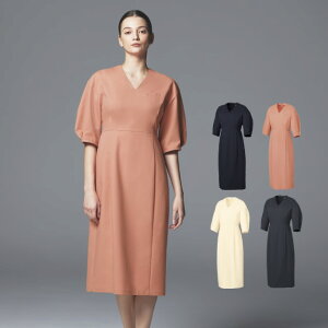 DOM-0040 ワンピース 女性用 ユナイト チトセ 制菌 制電 透け防止 ストレッチ 吸汗速乾 UVカット 医療用 白衣 ナース 看護師 受付 事務 エステ クリニック サロン 歯科 美容 小児科 婦人科 薬剤師